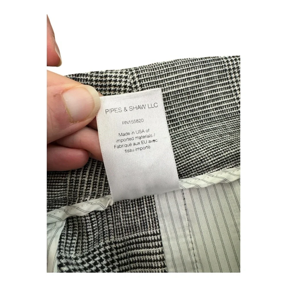 VERONICA BEARD | $395 Cormac Glen Plaid Cropped Trouser in Grey Motif, Size 6 - Picture 11 of 13
